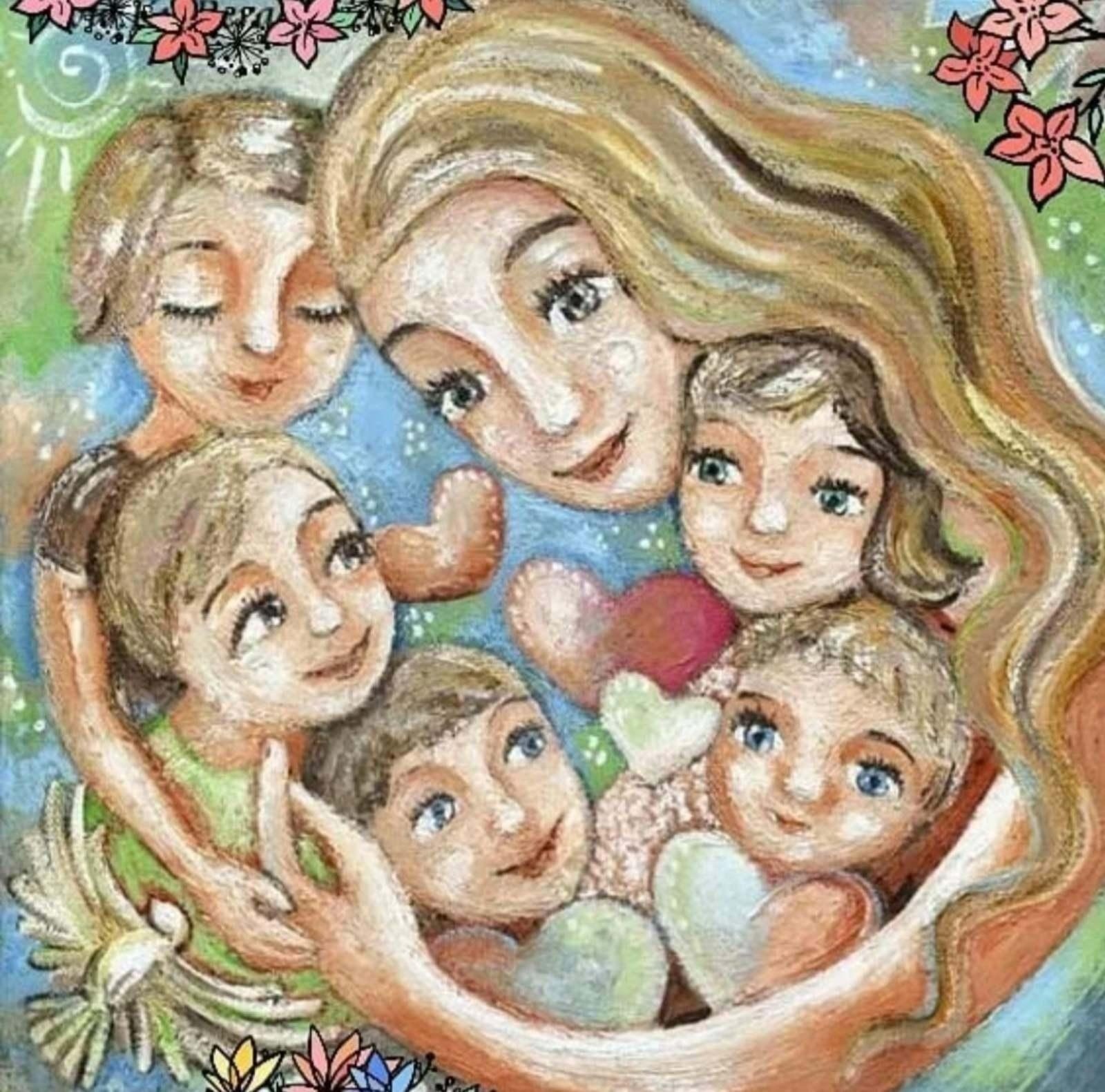Картина с четырьмя детьми