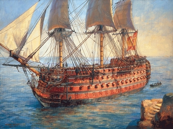Корабль из спичек SANTISIMA TRINIDA 
