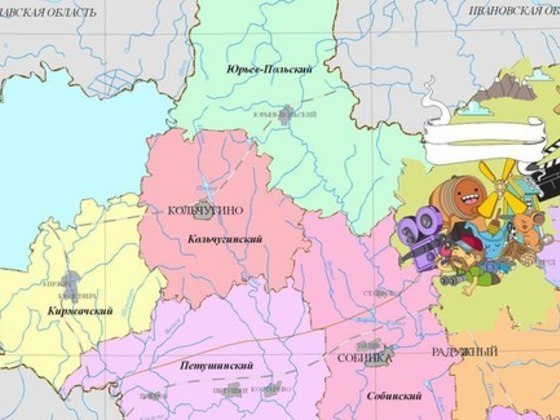 Карта Владимирской области